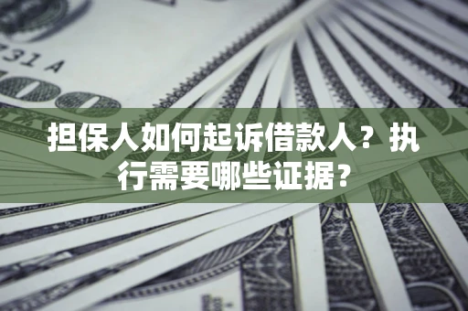 北京担保人如何起诉借款人？执行需要哪些证据？
