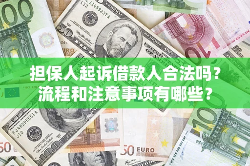 北京担保人起诉借款人合法吗？流程和注意事项有哪些？
