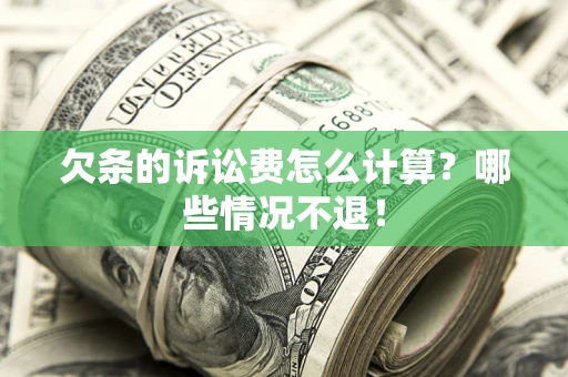 北京欠条的诉讼费怎么计算？哪些情况不退！