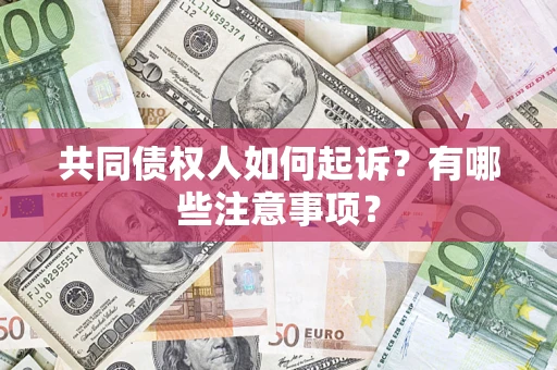 北京共同债权人如何起诉？有哪些注意事项？